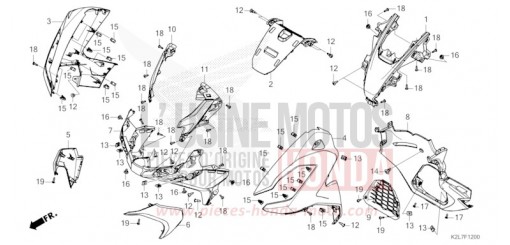 ABDECKUNG, VORNE/KUEHLERGITTER ADV350AN de 2022